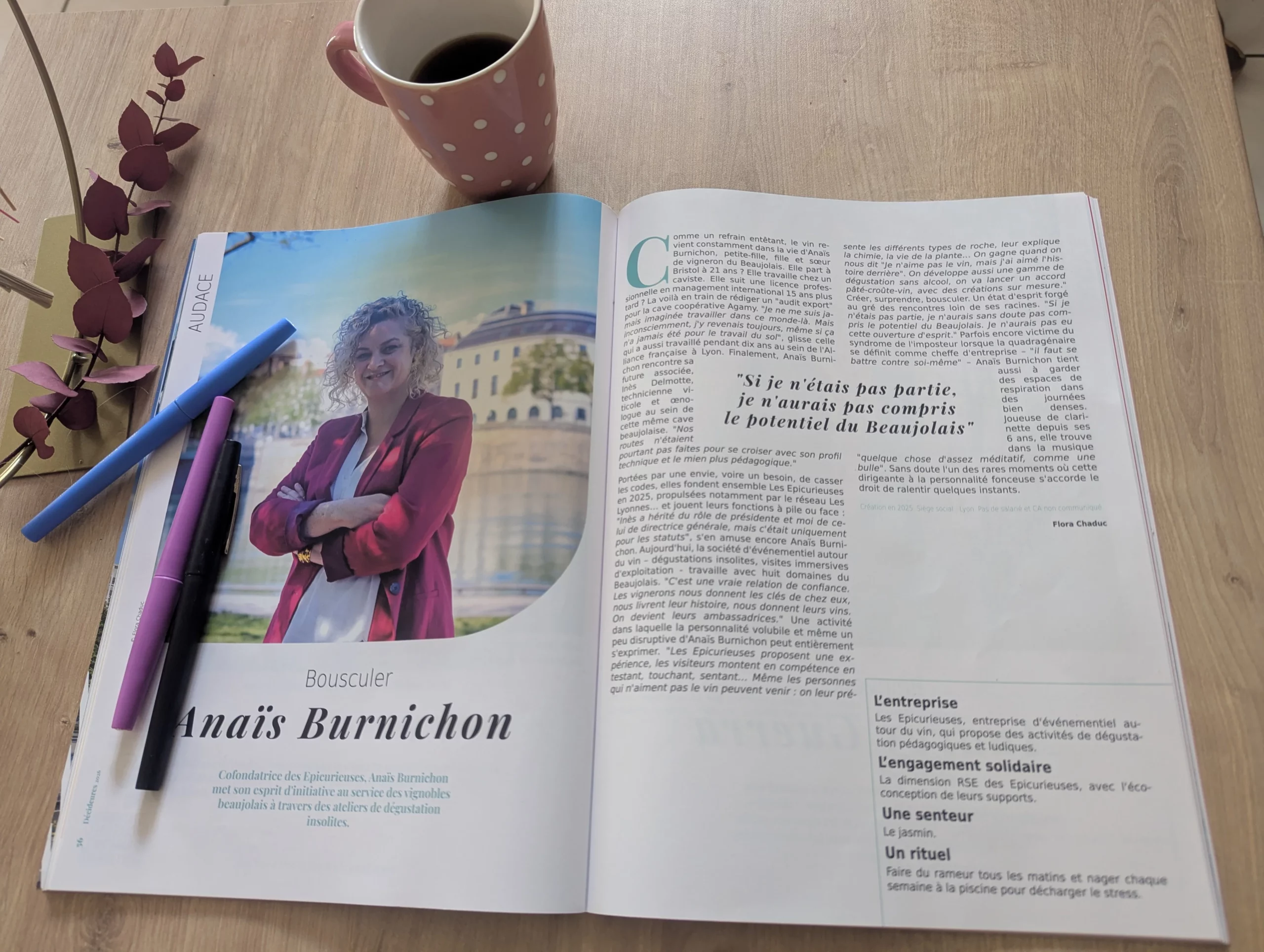 Article Tout Lyon Anaïs Burnichon Le EPicurieuses trophée entrepreneure audace