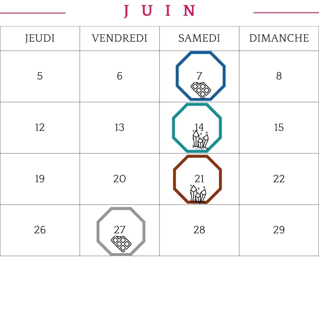 Calendrier des ateliers thématiques de vin de Les Epicurieuses en juin