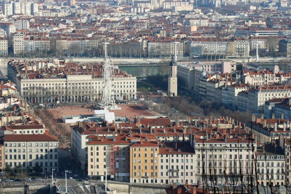 Ville de Lyon en hiver