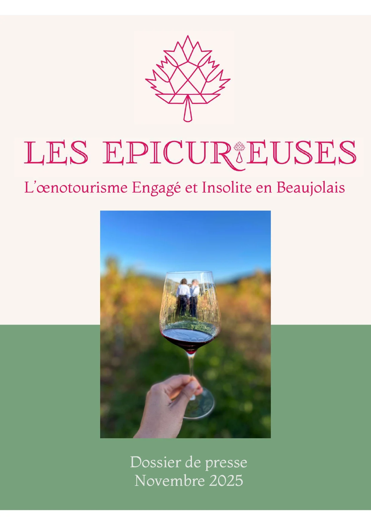 Couverture dossier de presse 2025 Les Epicurieuses