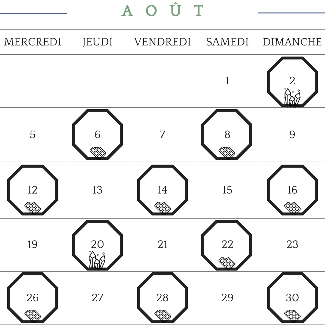 Agenda Août 2026 Pierres Dorées Les Epicurieuses