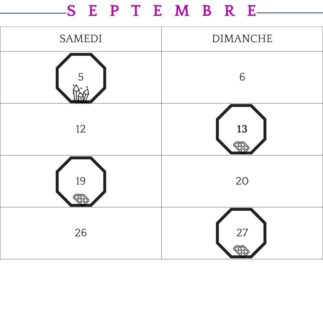 Agenda Septembre 2026 Pierres Dorées Les Epicurieuses