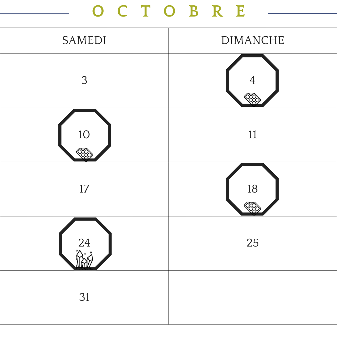 Agenda Octobre 2026 Crus Les Epicurieuses