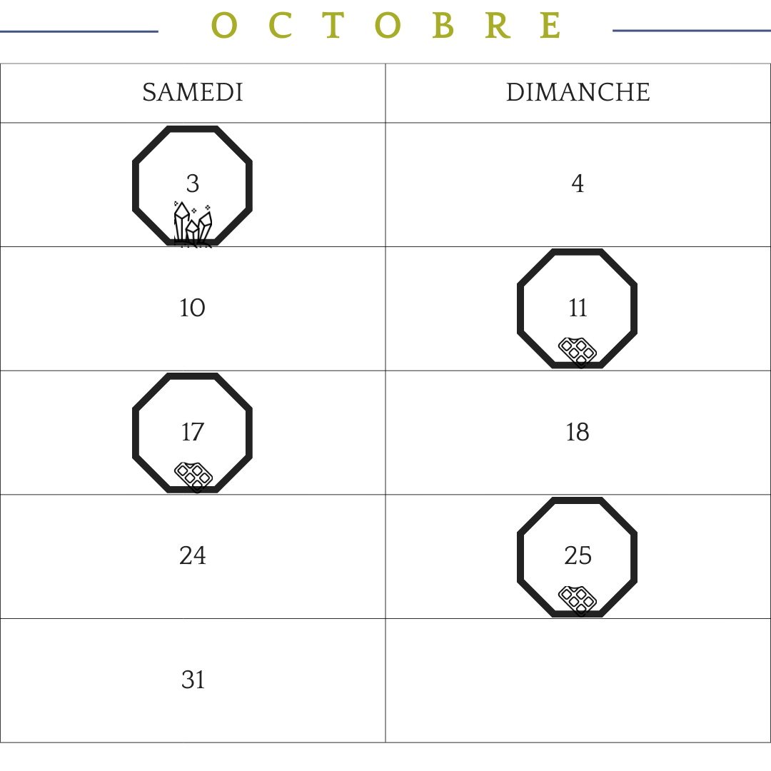 Agenda Octobre 2026 Pierres Dorées Les Epicurieuses