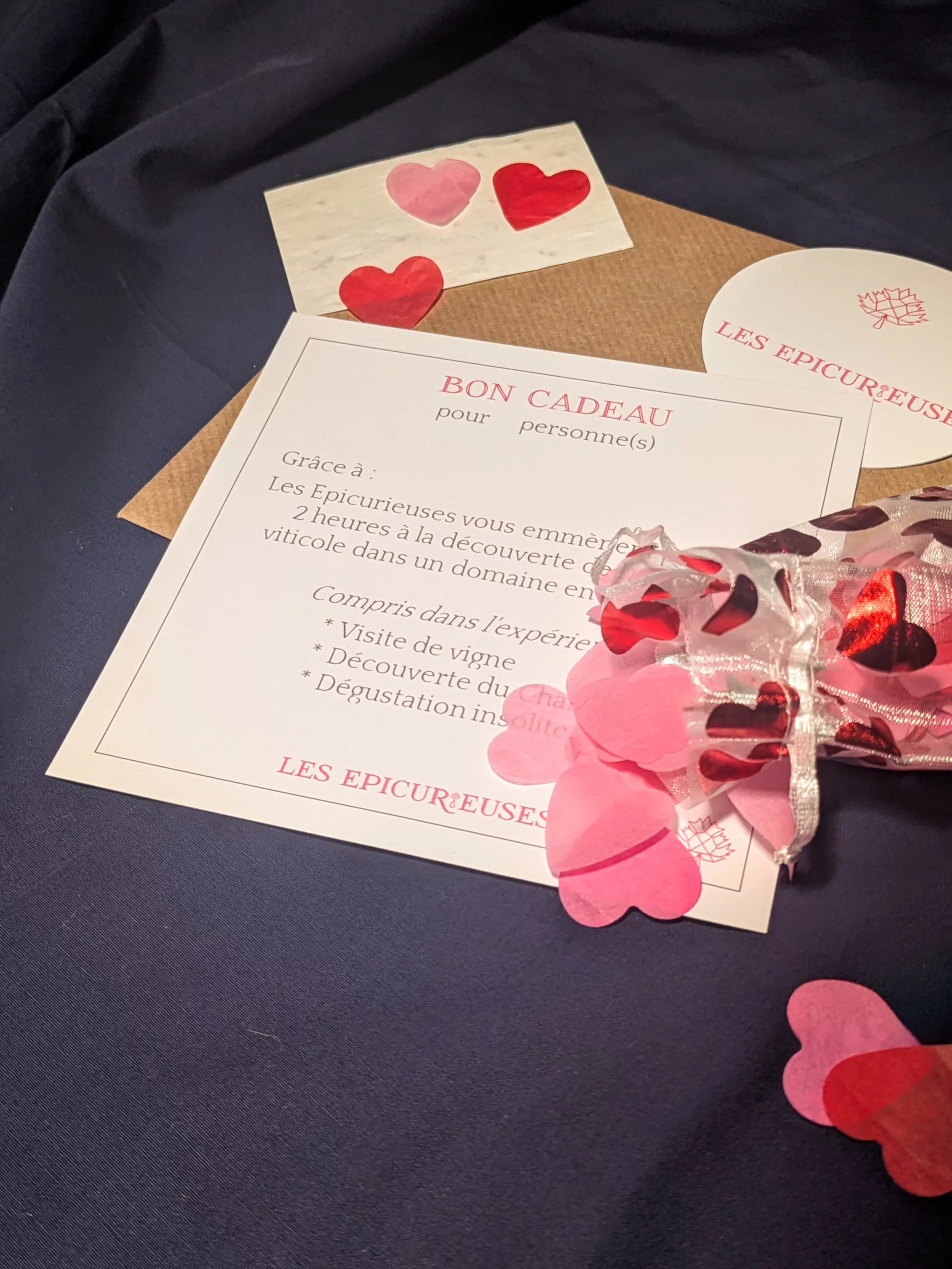 Enveloppe Bon cadeau Saint Valentin Les Epicurieuses