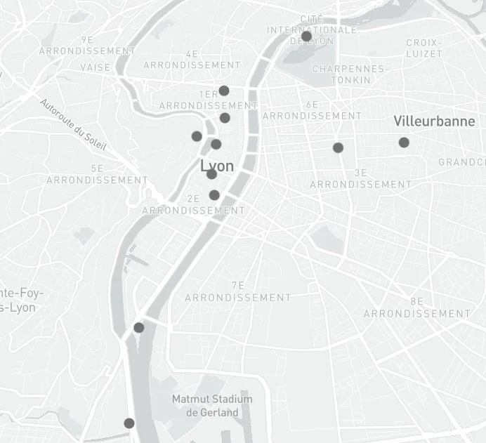 Carte des lieux d'exposition biennale art contemporain 2026
